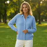 Fiora – Cárdigan con Cuello Polo