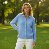 Fiora – Cárdigan con Cuello Polo