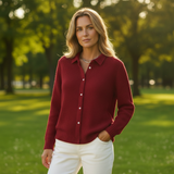 Fiora – Cárdigan con Cuello Polo