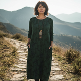 Valentina – Vestido Maxi con Estampado de Hojas